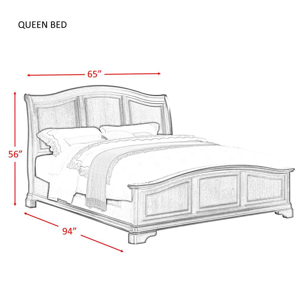 Picket House Furnishings - Conley Cherry Queen Panel 5PC Bedroom Set - CM750QB5PC veiw 7