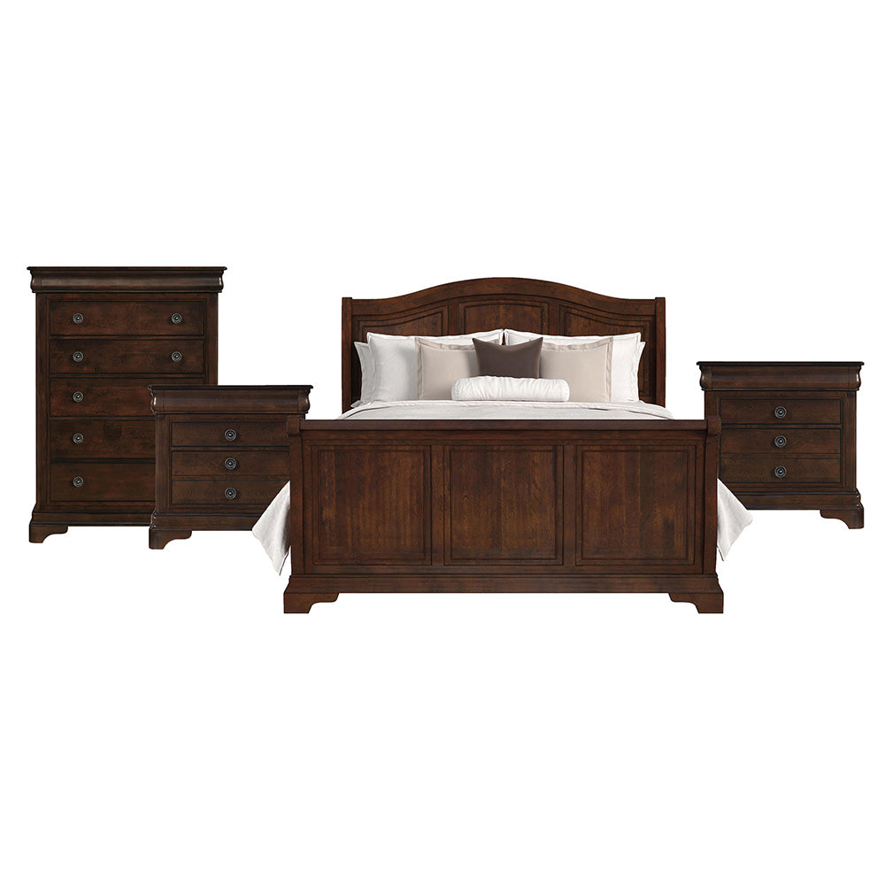 Picket House Furnishings - Conley Cherry Queen Sleigh 4PC Bedroom Set - CM750QSBNSCH view 1
