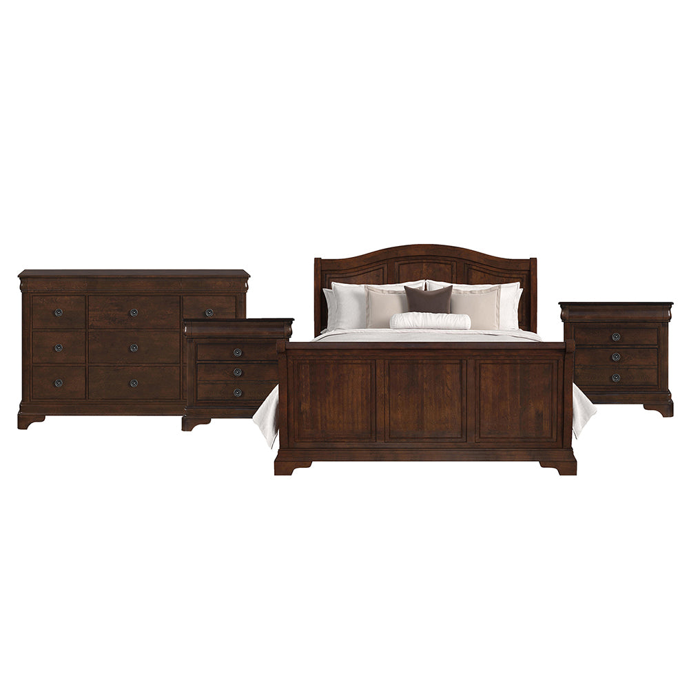Picket House Furnishings - Conley Cherry Queen Sleigh 4PC Bedroom Set - CM750QSBNSDR view 1