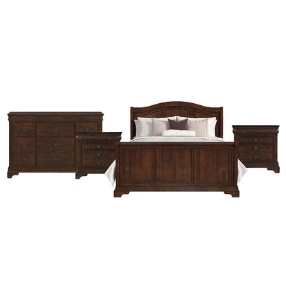 Picket House Furnishings - Conley Cherry Queen Sleigh 4PC Bedroom Set - CM750QSBNSDR view 1