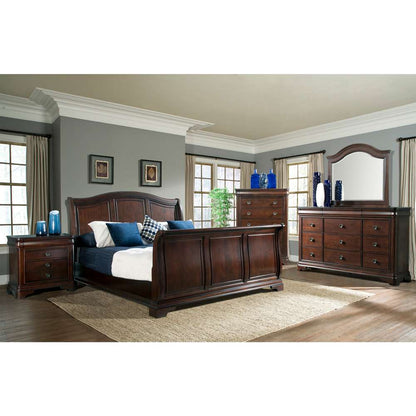Picket House Furnishings - Conley Cherry Queen Sleigh 4PC Bedroom Set - CM750QSB4PC veiw 3