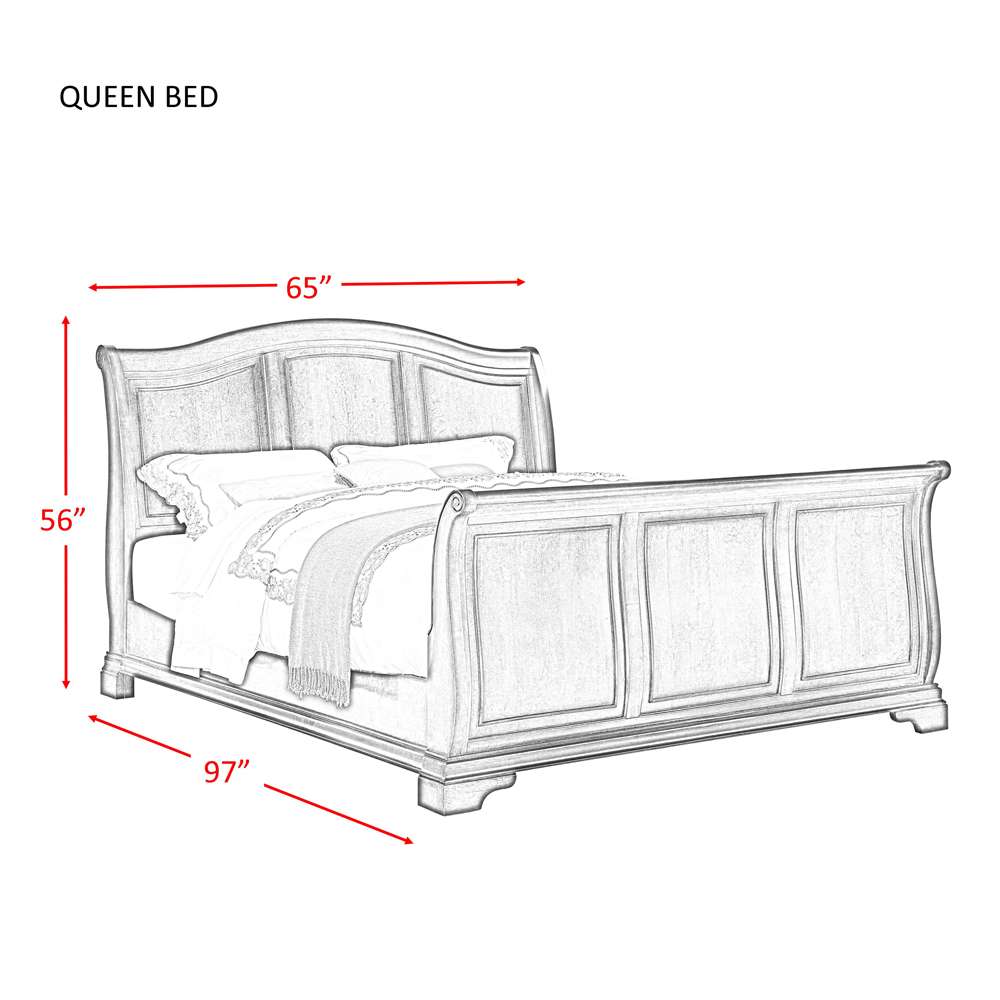 Picket House Furnishings - Conley Cherry Queen Sleigh 4PC Bedroom Set - CM750QSB4PC veiw 7