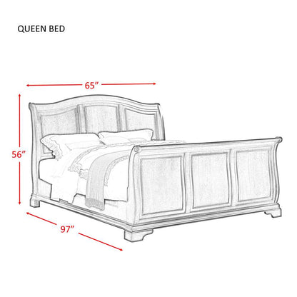 Picket House Furnishings - Conley Cherry Queen Sleigh 4PC Bedroom Set - CM750QSB4PC veiw 7