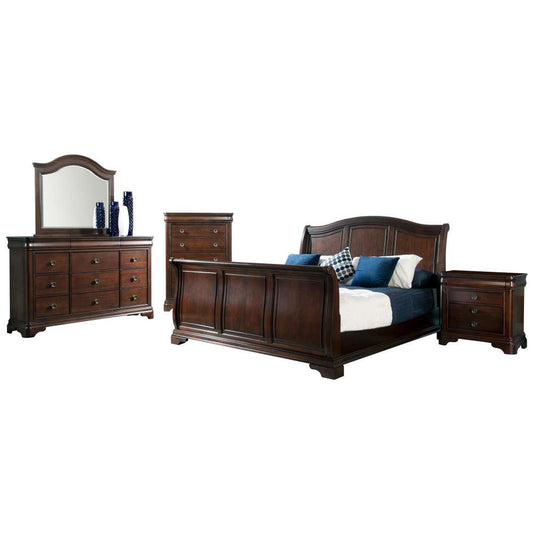 Picket House Furnishings - Conley Cherry Queen Sleigh 5PC Bedroom Set - CM750QSB5PC veiw 1