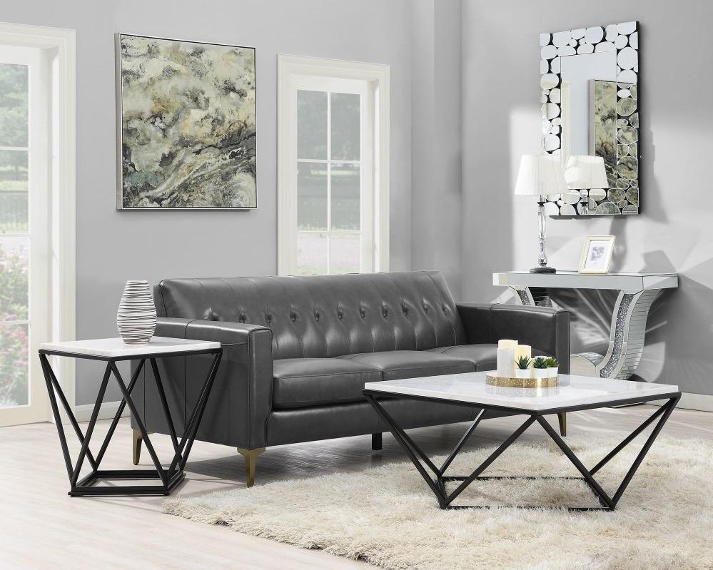 Picket House Furnishings - Conner 2Pc Occasional Table Set Coffee Table And End Table in Black - CRK1002PC veiw 1