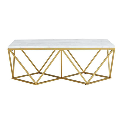Picket House Furnishings - Conner 2PC Occasional Table Set in Gold-Coffee Table & End Table - CRK1202PC veiw 2