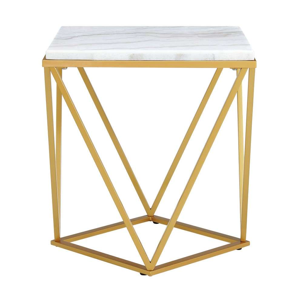 Picket House Furnishings - Conner 2PC Occasional Table Set in Gold-Coffee Table & End Table - CRK1202PC veiw 5