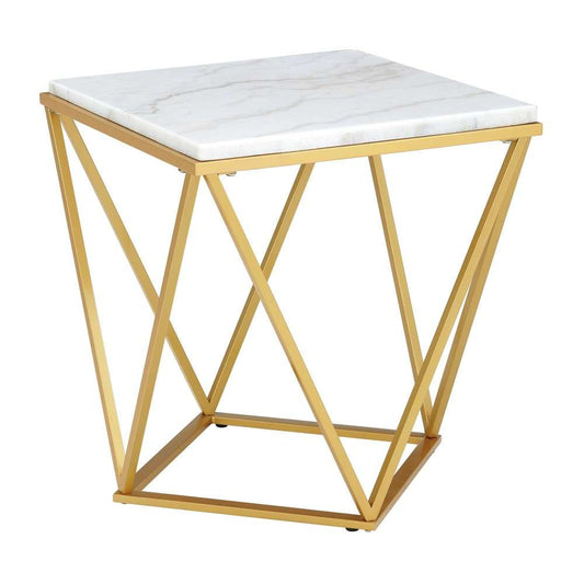 Picket House Furnishings - Conner End Table with Gold Metal - CRK120ET veiw 1
