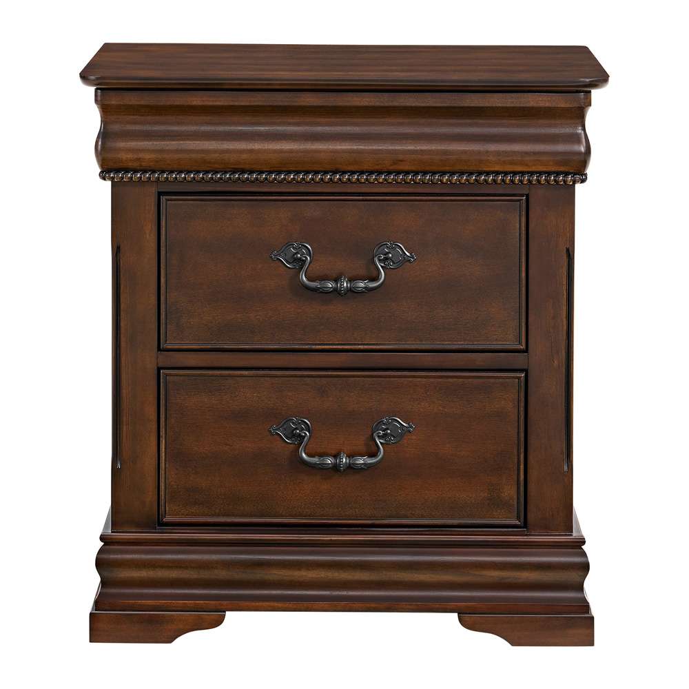 Picket House Furnishings - Coppola 3-Drawer Nightstand in Cherry - B-6580-5-NS veiw 2