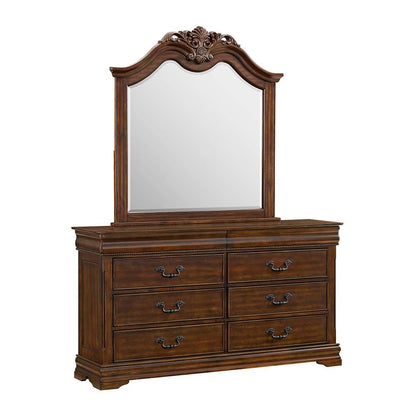 Picket House Furnishings - Coppola Dresser & Mirror Set in Cherry - B-6580-5-DRMR veiw 1