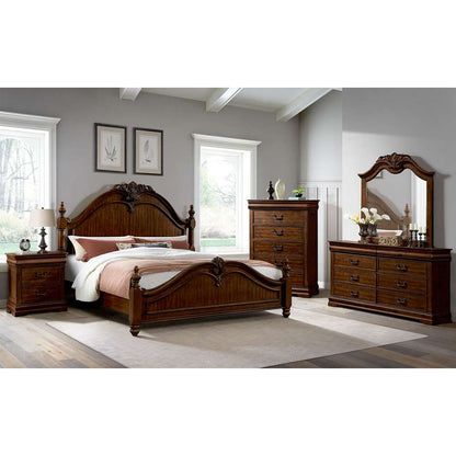 Picket House Furnishings - Coppola Dresser & Mirror Set in Cherry - B-6580-5-DRMR veiw 2
