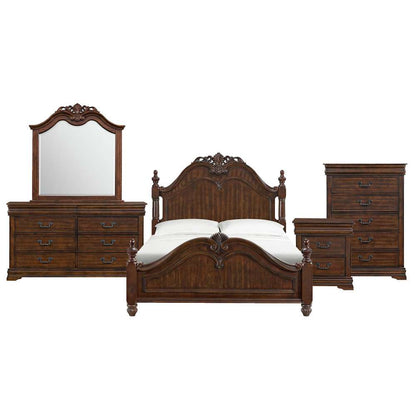 Picket House Furnishings - Coppola Queen 5PC Bedroom Set in Cherry - B-6580-5-QB-5PC veiw 1