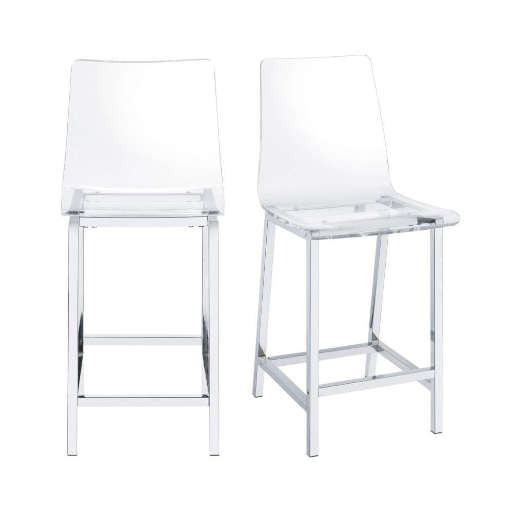 Picket House Furnishings - Crystal Bar Stool in Clear (Set of 2) - CDZN100CSC veiw 1