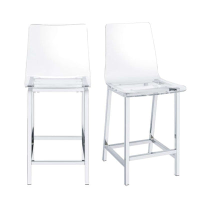 Picket House Furnishings - Crystal Bar Stool in Clear (Set of 2) - CDZN100CSC veiw 1