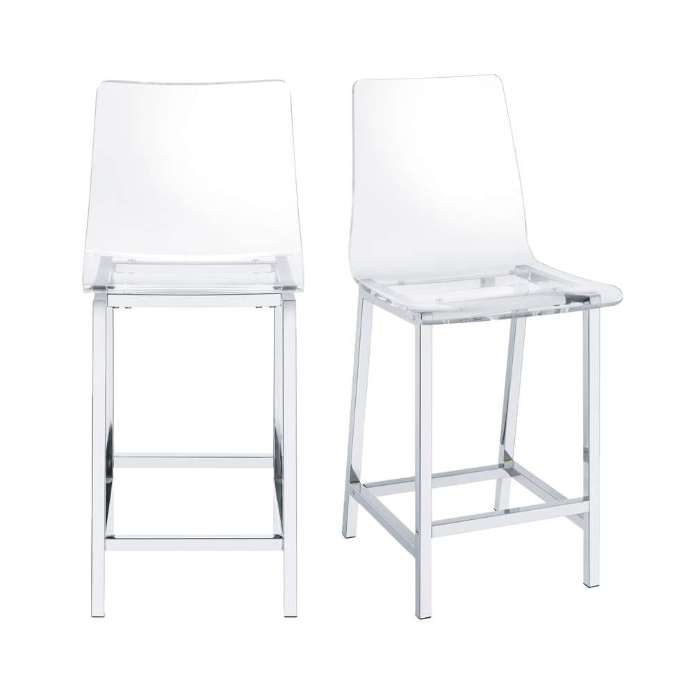 Picket House Furnishings - Crystal Bar Stool in Clear (Set of 2) - CDZN100CSC veiw 3
