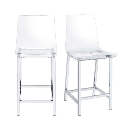 Picket House Furnishings - Crystal Bar Stool in Clear (Set of 2) - CDZN100CSC veiw 3