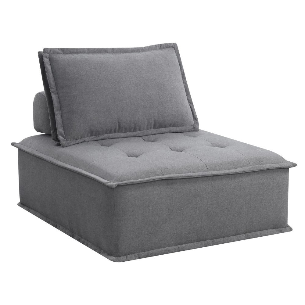 Picket House Furnishings - Cube Modular Seating 5pc Sectional In Charcoal - UPX5265PC veiw 2