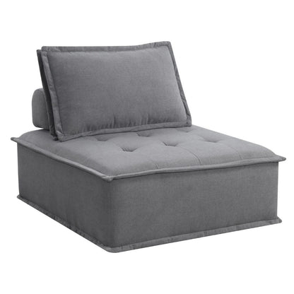 Picket House Furnishings - Cube Modular Seating 5pc Sectional In Charcoal - UPX5265PC veiw 2