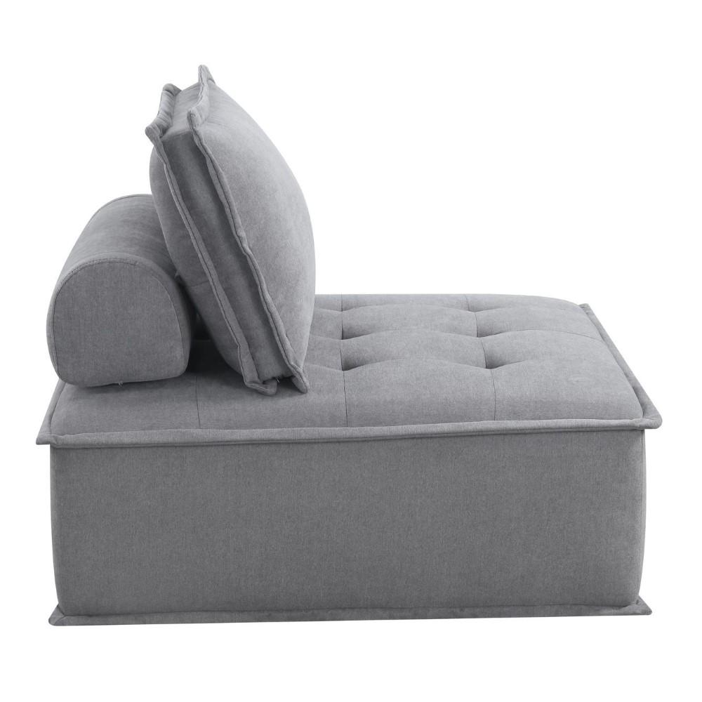Picket House Furnishings - Cube Modular Seating 5pc Sectional In Charcoal - UPX5265PC veiw 3