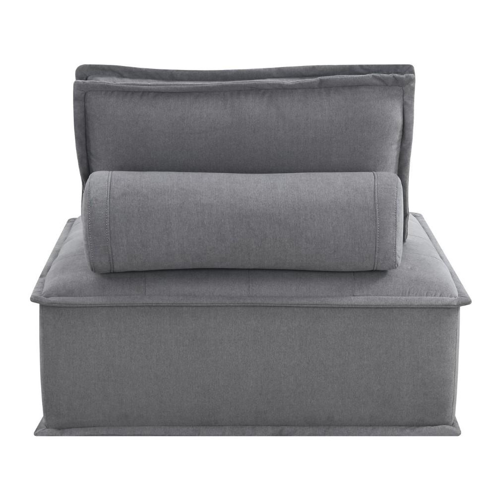 Picket House Furnishings - Cube Modular Seating 5pc Sectional In Charcoal - UPX5265PC veiw 4