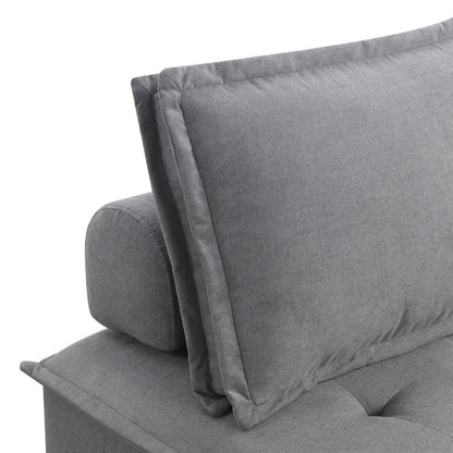 Picket House Furnishings - Cube Modular Seating 5pc Sectional In Charcoal - UPX5265PC veiw 6