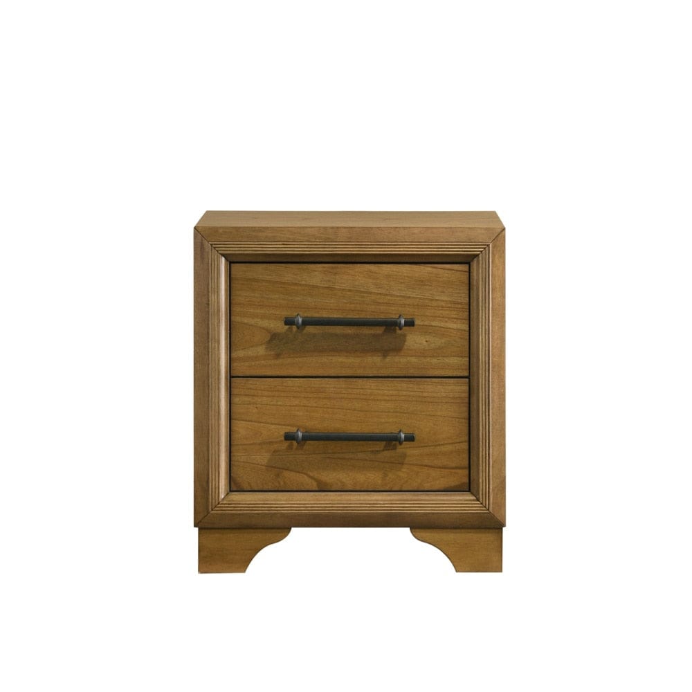 Picket House Furnishings - Cynthia 2-Drawer Nightstand with USB in Walnut - B-7030-5-NS veiw 2