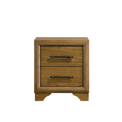Picket House Furnishings - Cynthia 2-Drawer Nightstand with USB in Walnut - B-7030-5-NS veiw 2