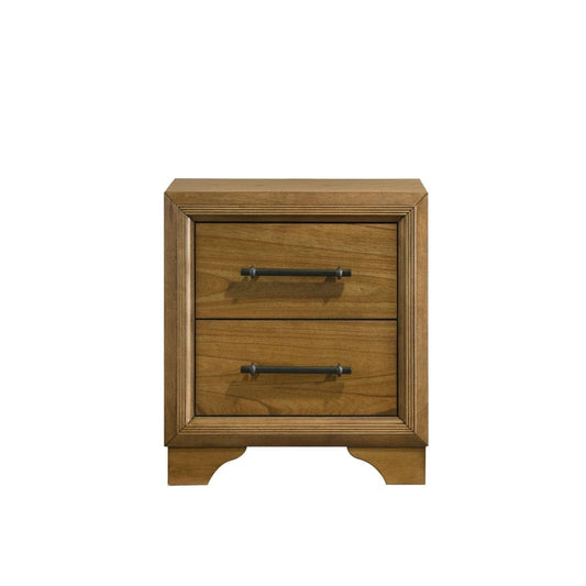 Picket House Furnishings - Cynthia 2-Drawer Nightstand with USB in Walnut - B-7030-5-NS veiw 2