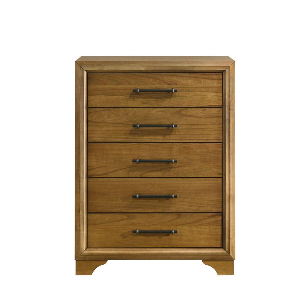 Picket House Furnishings - Cynthia 5-Drawer Chest in Walnut - B-7030-5-CH veiw 2