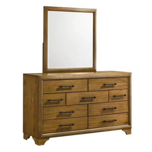 Picket House Furnishings - Cynthia Dresser and Mirror Set in Walnut - B-7030-5-DRMR veiw 1