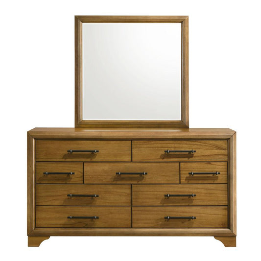 Picket House Furnishings - Cynthia Dresser and Mirror Set in Walnut - B-7030-5-DRMR veiw 2