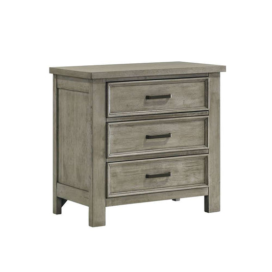 Picket House Furnishings - Damen 3-Drawer Nightstand in Drift Grey - SV300NS veiw 1