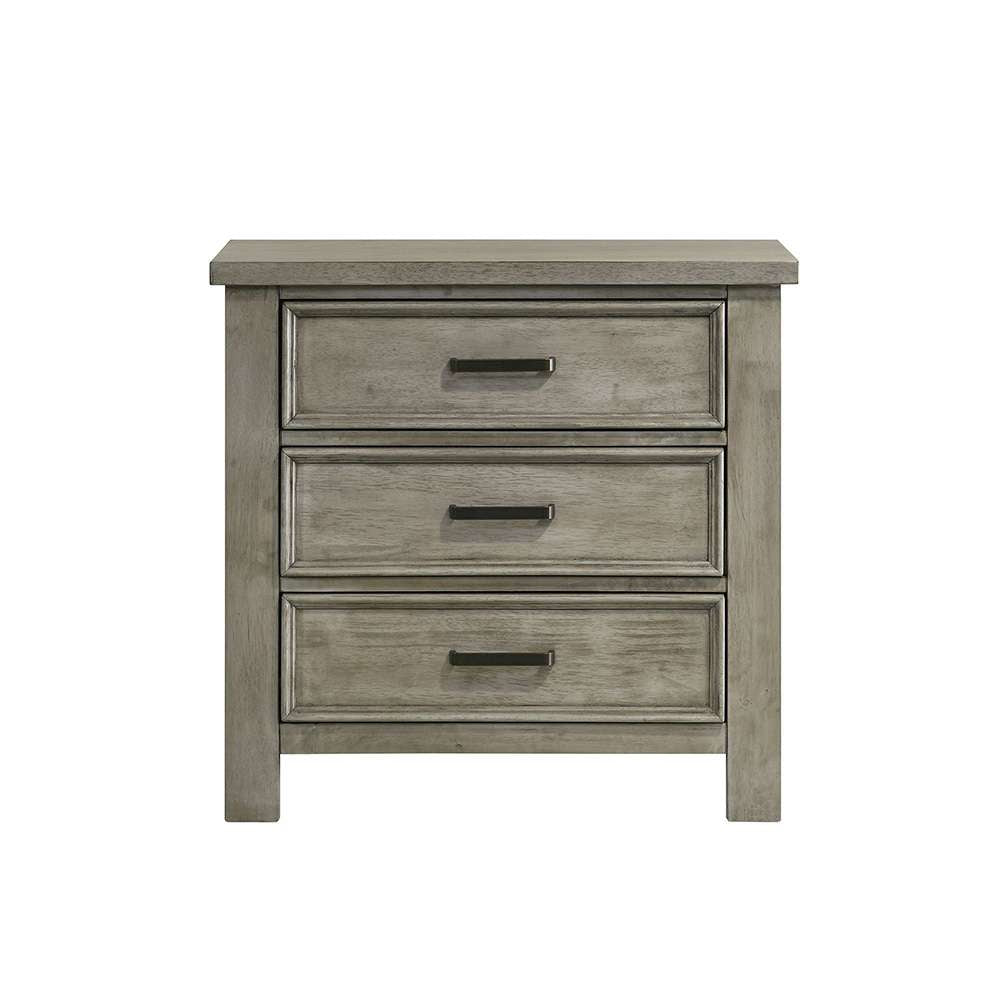 Picket House Furnishings - Damen 3-Drawer Nightstand in Drift Grey - SV300NS veiw 2