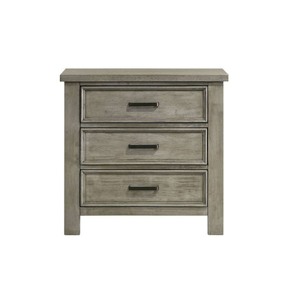 Picket House Furnishings - Damen 3-Drawer Nightstand in Drift Grey - SV300NS veiw 2