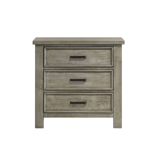 Picket House Furnishings - Damen 3-Drawer Nightstand in Drift Grey - SV300NS veiw 2