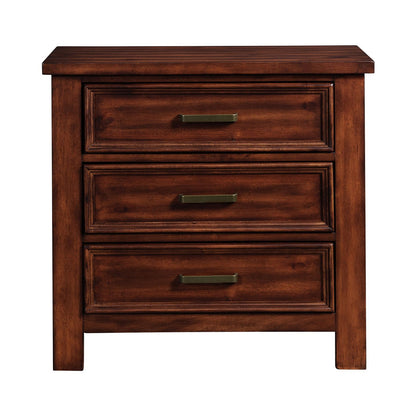 Picket House Furnishings - Damen 3-Drawer Nightstand in Rich Cherry - SV600NS view 2