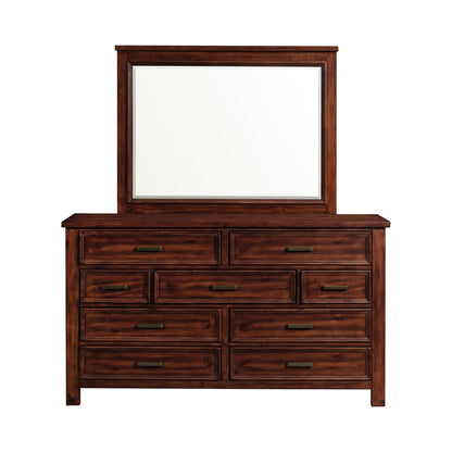 Picket House Furnishings - Damen Dresser and Mirror Set in Rich Cherry - SV600DRMR view 2