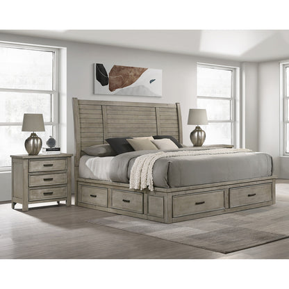 Picket House Furnishings - Damen King Storage 3PC Bedroom Set in Drift Grey - SV300KBNS2 view 3