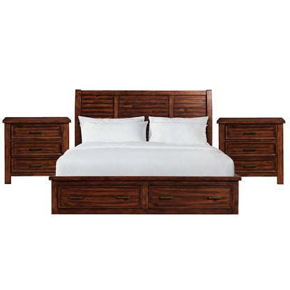 Picket House Furnishings - Damen King Storage 3PC Bedroom Set in Rich Cherry - SV600KBNS2 view 1