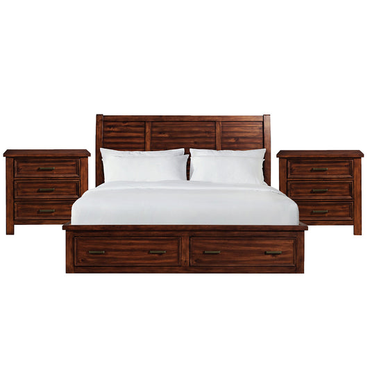 Picket House Furnishings - Damen King Storage 3PC Bedroom Set in Rich Cherry - SV600KBNS2 view 1