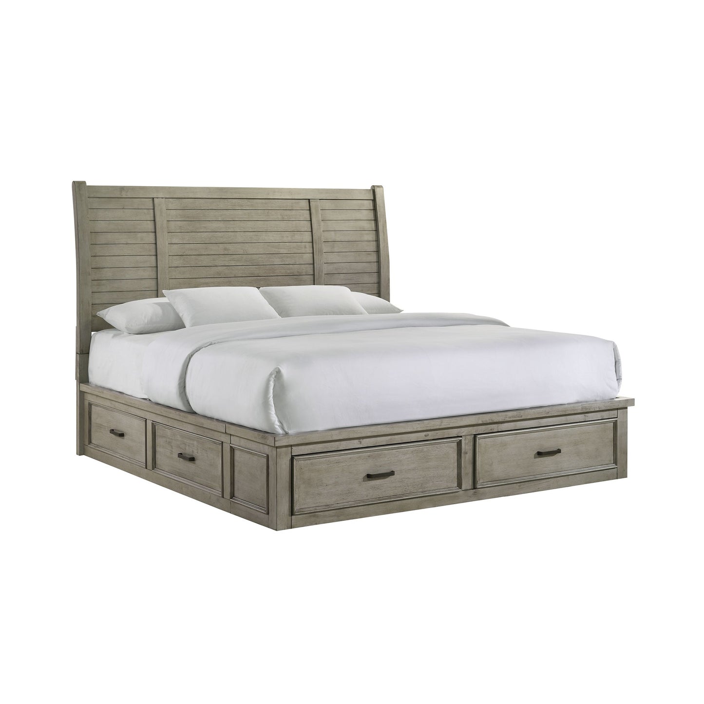 Picket House Furnishings - Damen King Storage 4PC Bedroom Set in Drift Grey - SV300KBNSDR view 4
