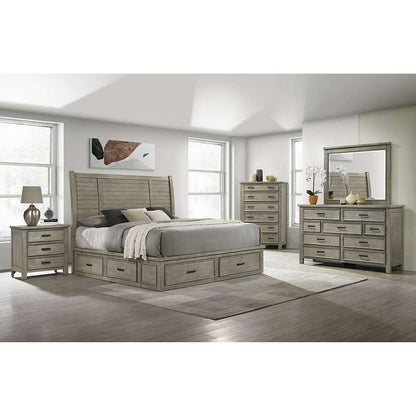 Picket House Furnishings - Damen King Storage 5PC Bedroom Set in Drift Grey - SV300KB5PC veiw 1