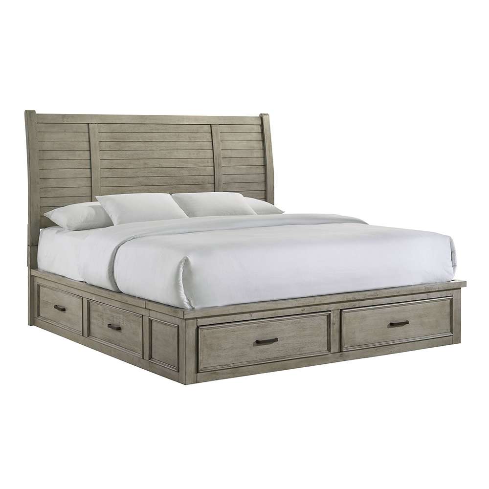 Picket House Furnishings - Damen King Storage Bed in Drift Grey - SV300KB veiw 1