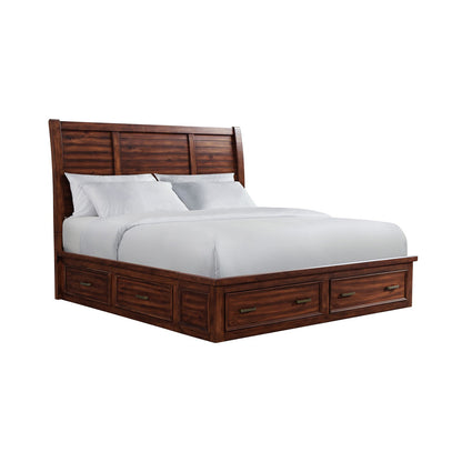 Picket House Furnishings - Damen King Storage Bed in Rich Cherry - SV600KB view 1