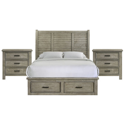 Picket House Furnishings - Damen Queen Storage 3PC Bedroom Set in Drift Grey - SV300QBNS2 view 1