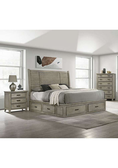 Picket House Furnishings - Damen Queen Storage 3PC Bedroom Set in Drift Grey - SV300QB3PC veiw 1