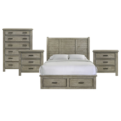 Picket House Furnishings - Damen Queen Storage 4PC Bedroom Set in Drift Grey - SV300QBNSCH view 1