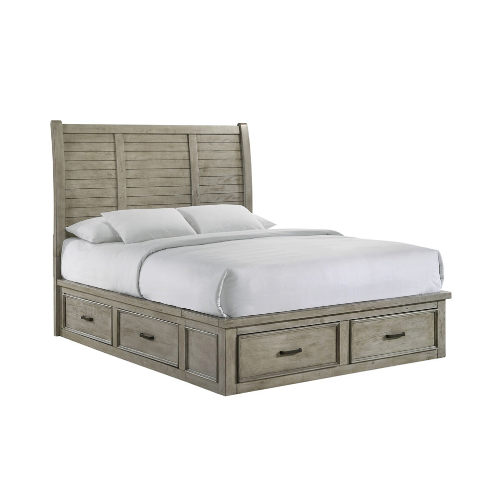 Picket House Furnishings - Damen Queen Storage 4PC Bedroom Set in Drift Grey - SV300QBNSDR view 4