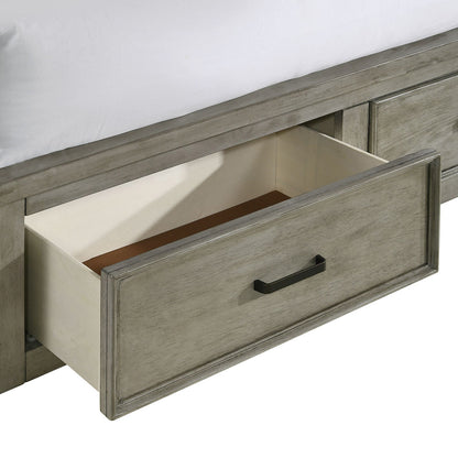 Picket House Furnishings - Damen Queen Storage 4PC Bedroom Set in Drift Grey - SV300QBNSDR view 6