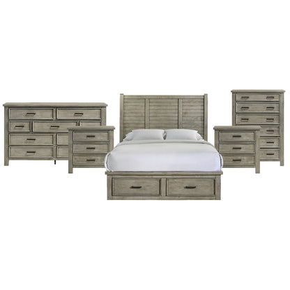 Picket House Furnishings - Damen Queen Storage 5PC Bedroom Set in Drift Grey - SV300QBNSDRC view 1